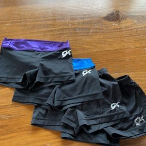 GK AXS gymnastics workout shorts set of 4